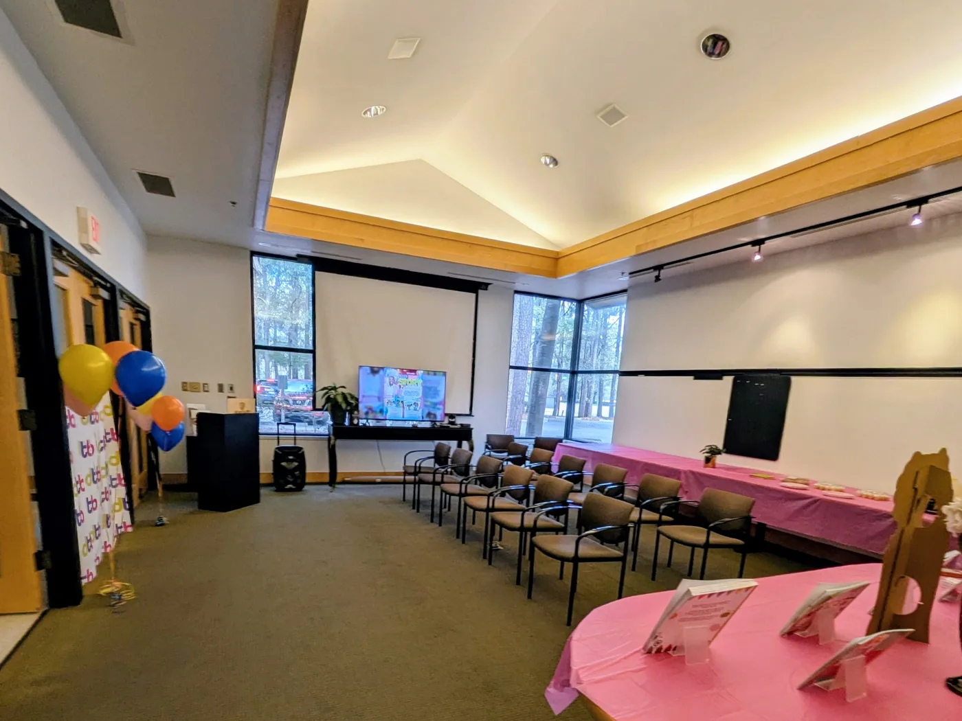 The room ready for Step Into a Story