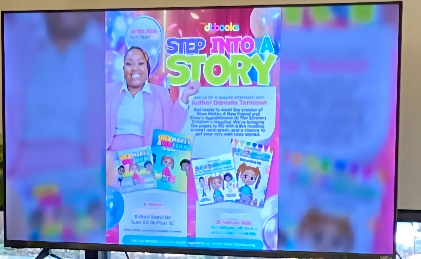 The Step Into a Story event flyer